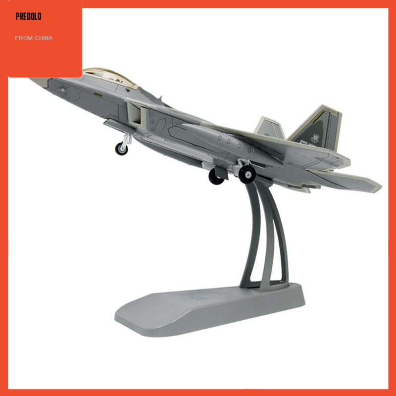 Miniatur Diecast Pesawat F-22 Skala 1 / 72 Dengan Stand Untuk Dekorasi