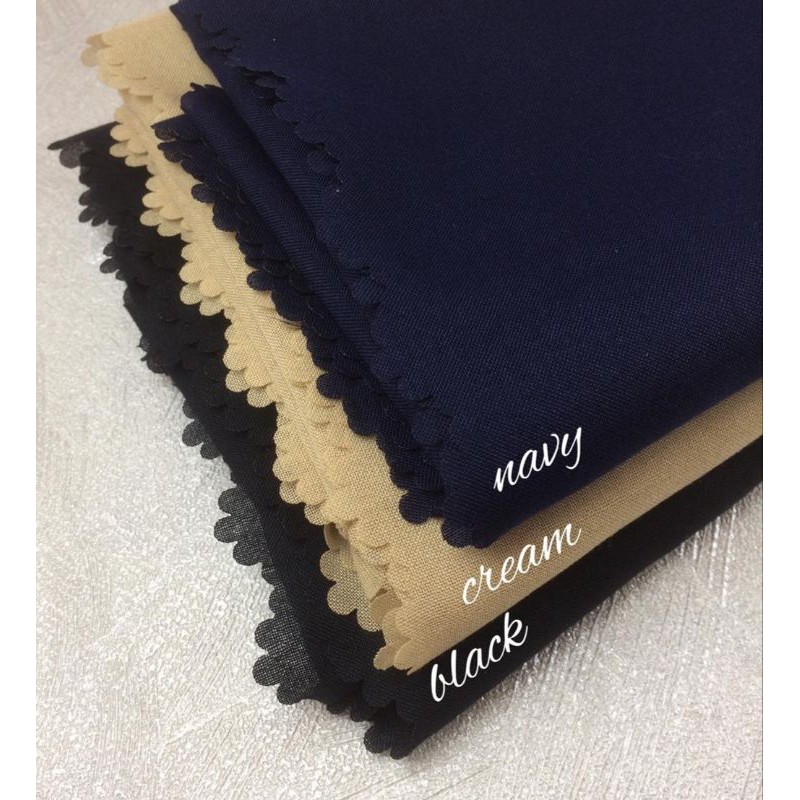 Hijab / Jilbab / Kerudung Voal Laser Cut Basic Polos Segi  