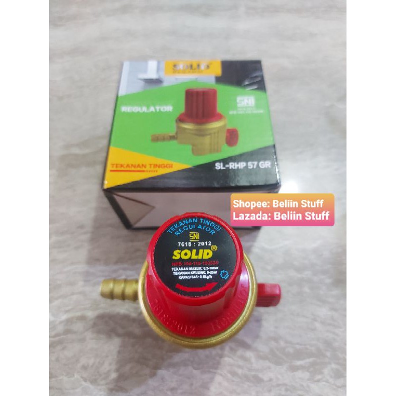 Regulator Tekanan Tinggi Merek SOLID tipe SL-RHP 57 GR/Kepala Gas Tekanan tinggi untuk Kompor Jualan