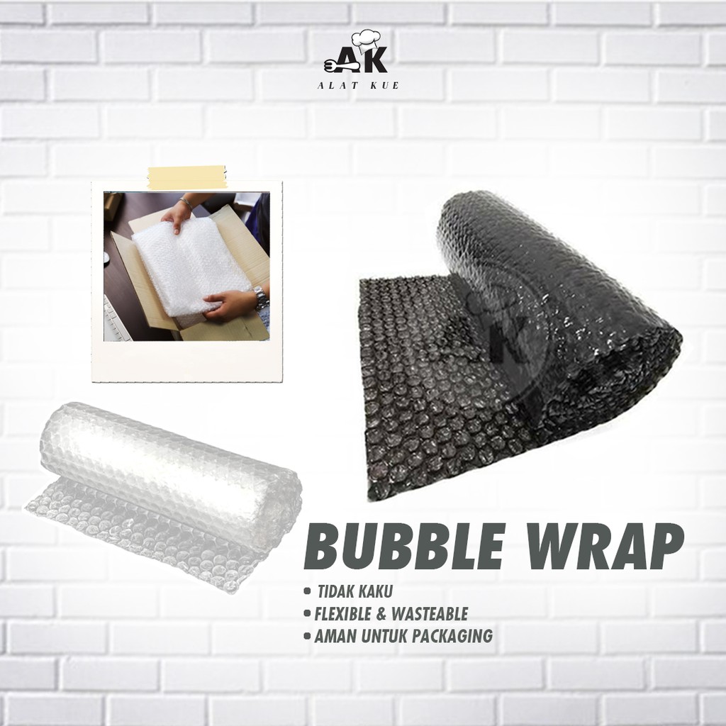 

BUBBLE WRAP HITAM DAN PUTIH / PACKING / PEMBUNGKUS PRODUK