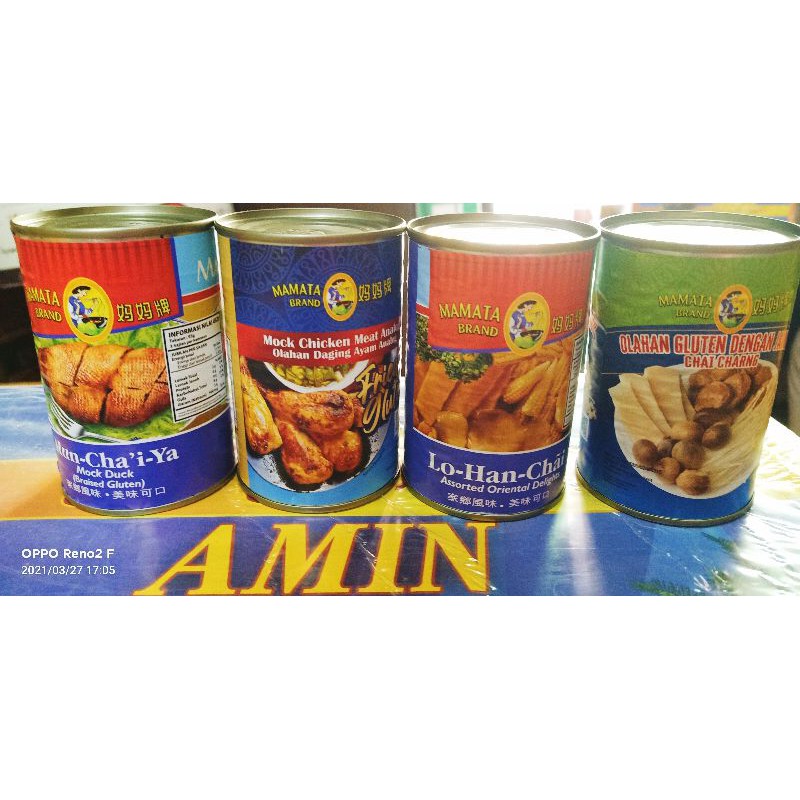 [promo]283gr Mamata 100% Vegetarian Taiwan Product Olahan daging Ayam Bebek Analog / Jamur Enoki / S