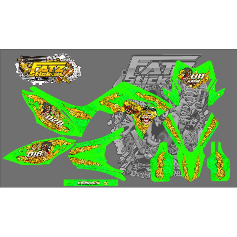 decal sticker striping fullbody crf 150l barong budaya