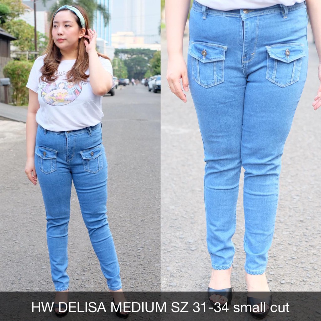 CELANA JEANS WANITA HW DELISA MEDIUM