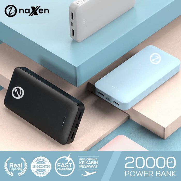 Powerbank 20000mAh Naxen Real Capacity 2A - Power Bank 20000Mah