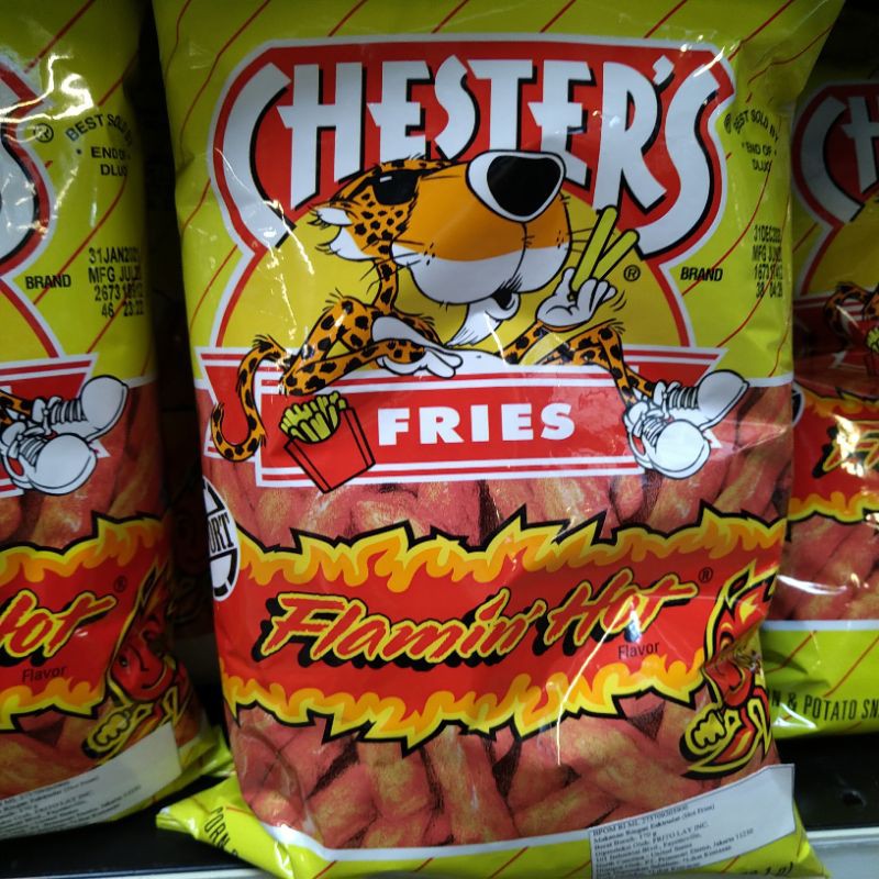 

Chester's fries flamin hot flavour snack impor ready stock cemilan 170.1gr