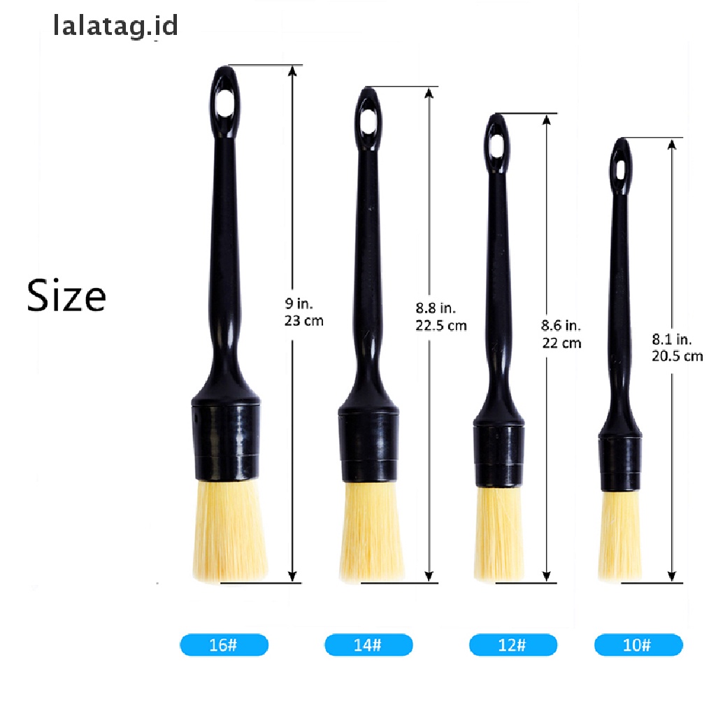 [lalatag] 3 PCS Car Exterior Interior Detail Brush Boar Hair Bristle Brushes [ID]