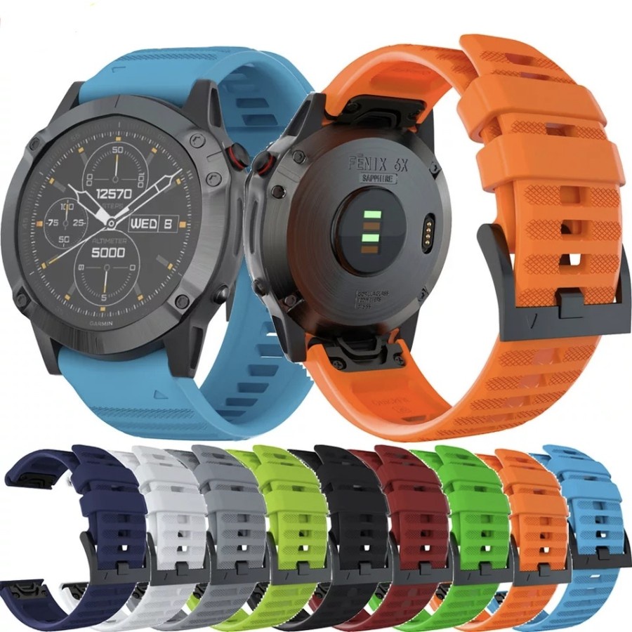 TALI STRAP JAM SILIKON RUBBER GARMIN WATCH FENIX 5X 5X PLUS 6X 6X PRO