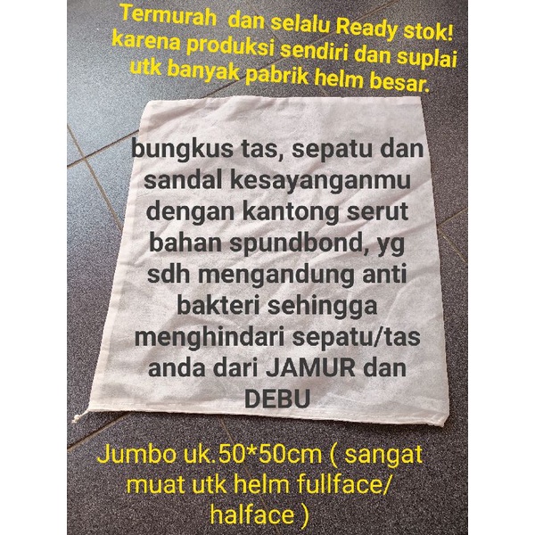 Dustbag kantong serut polos kantong sepatu kantong helm
