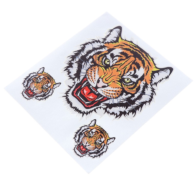 Hbid Glory 1 Lembar Stiker Vinyl Motif Kepala Harimau untuk Dekorasi Mobil / Motor