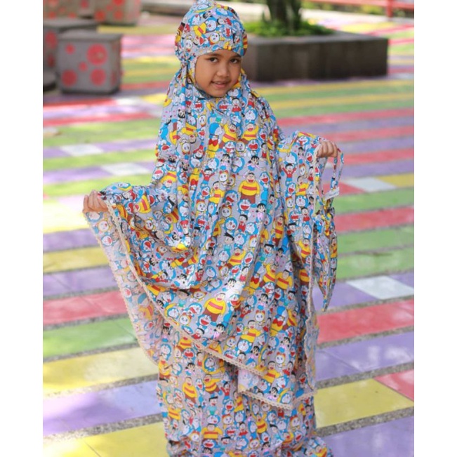 Mukena anak lucu doraemon omawa (anak, remaja, dewasa)