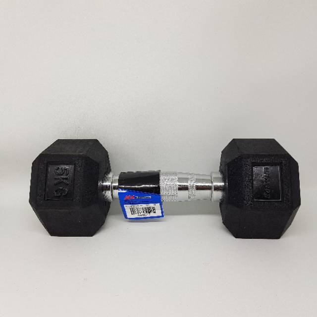 Berwyn dumbell Karet Hexagonal 5 Kg / Berwyn barbel Karet Hexagonal 5 kg