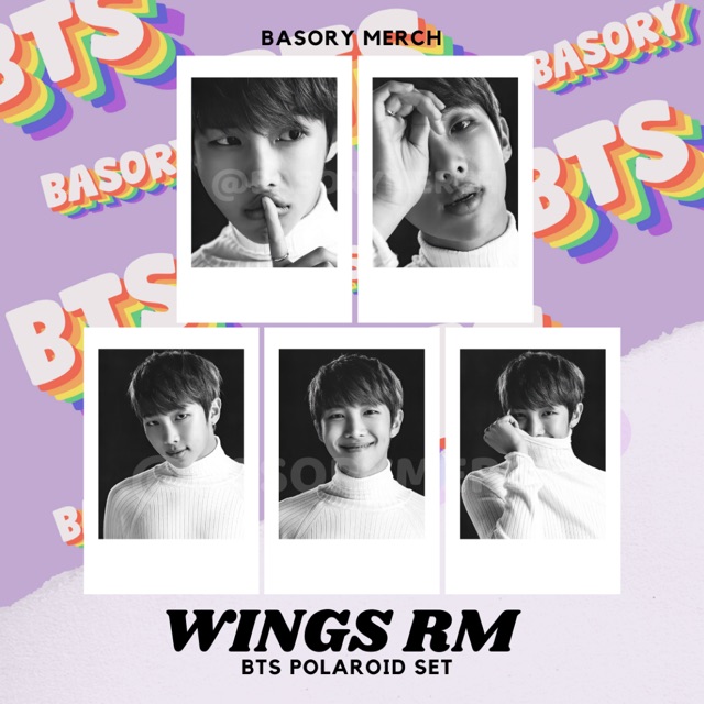 [READY STOCK] BTS PHOTOCARD POLAROID SET WINGS RM NAMJOON KPOP