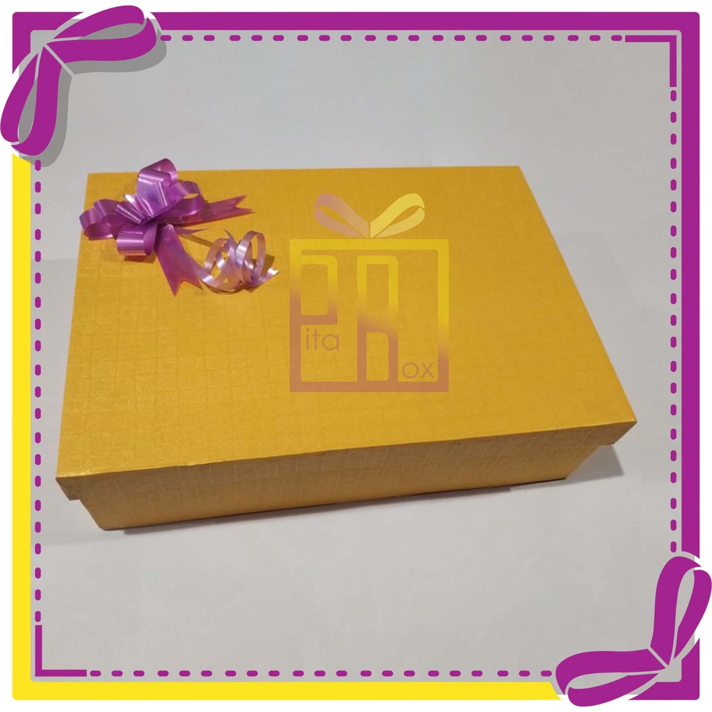 

(33x23x9 cm) Box kotak kado polos FREE pita / Gift Box hampers hadiah
