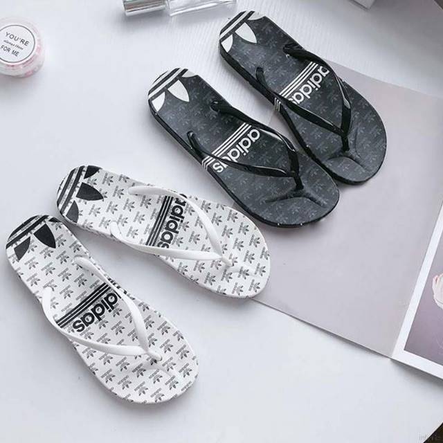 SENDAL JEPIT  SPON MOTIF ADIDAS Shopee Indonesia