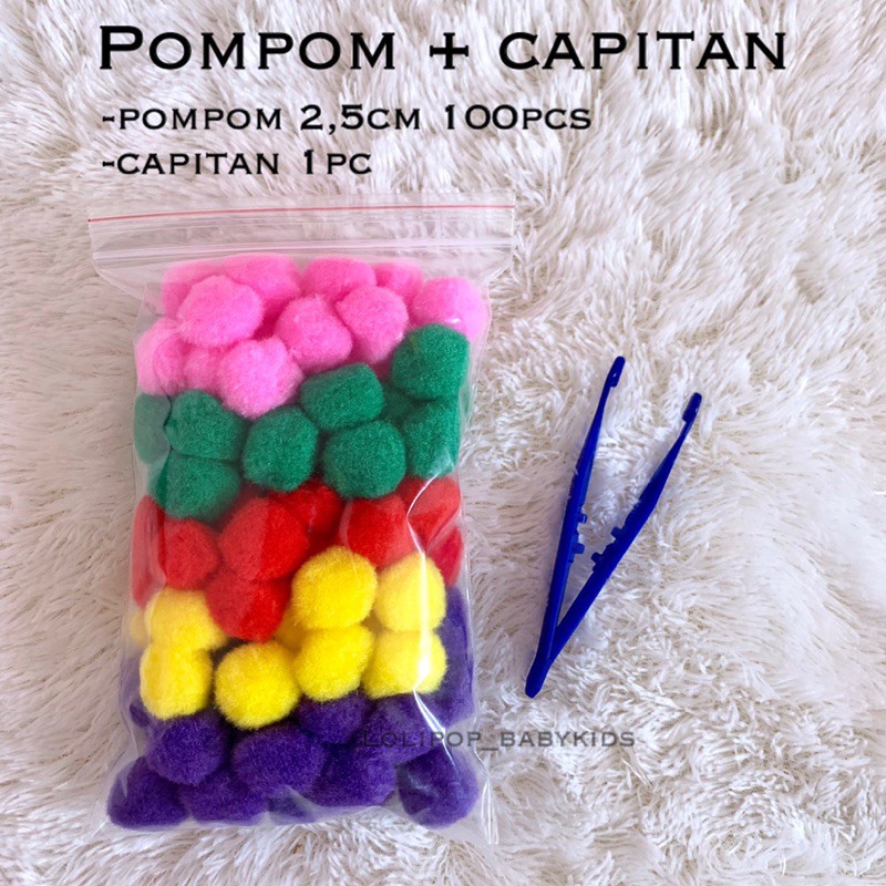 

Pompom 2,5cm isi 100pcs