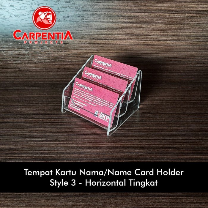 

Gaya Tempat Kartu Nama Akrilik Tingkat / Acrylic Name Card Holder - Style 3 Limited