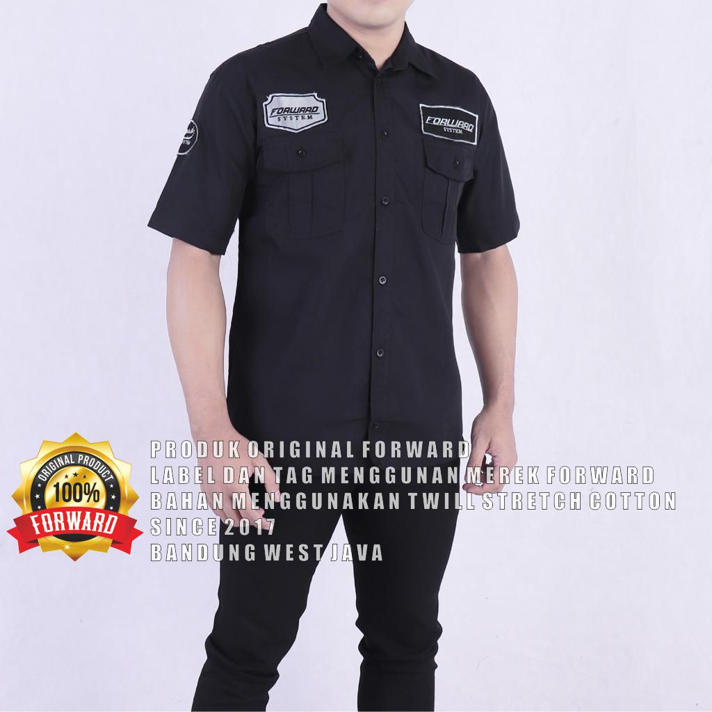 WORKSHIRT SS - SERI KEMEJA PATCH Pendek 3 WARNA/ Baju Kerja Lapangan Nyaman Dipakai BY FORWARD System K1 Forwardshop