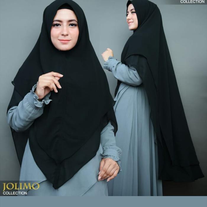 6.6 Khimar Non Pet Ceruty Babydoll Khimar Lv Pinguin Khimar Syari - Pad Antem Exclusive