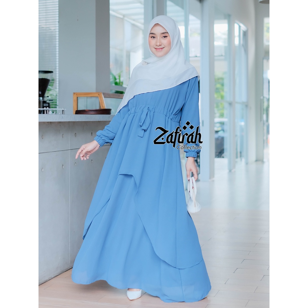 Gamis Malaysia Polos Terbaru Zafirah Collection - Mahira Dress Muslim