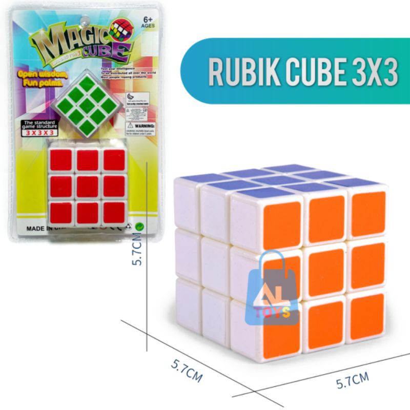 Aneka Mainan Rubik Cube 3X3 Magic Cube Mainan Edukasi Puzzle Kubus Rubik Kotak Murah