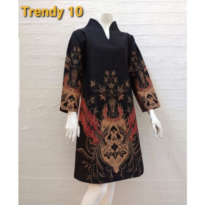 DRESS BATIK / TUNIK BATIK BUSUI BISA BUAT KERJA WANITA LAPIS FURING KAIN HALUS MURAH