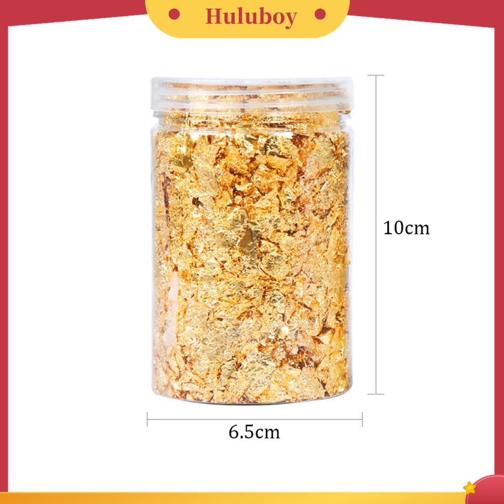 Huluboy Huluboy♡ 10g / Botol Sequin Kuku Palsu Ultra Tipis Bentuk Daun Metalik Untuk Manicure