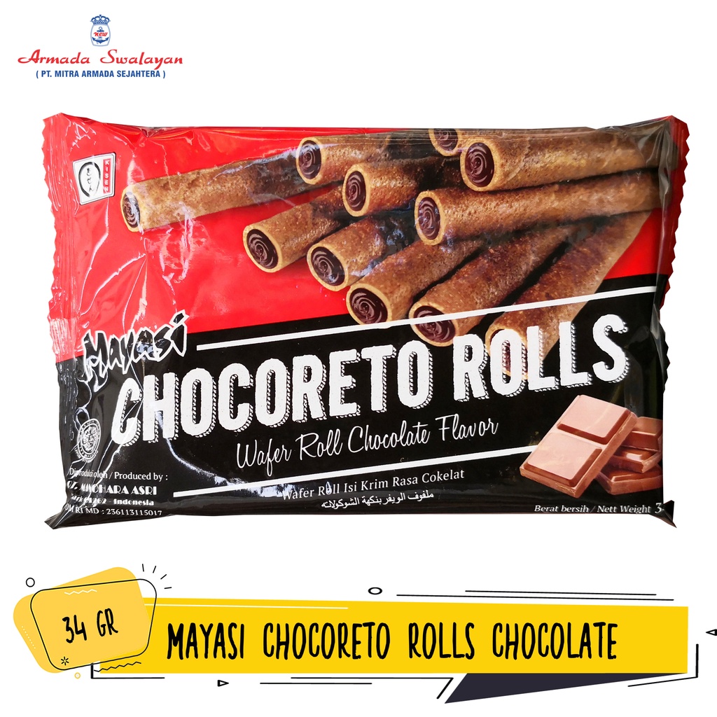

Mayasi Chocoreto Rolls All Variant 34g