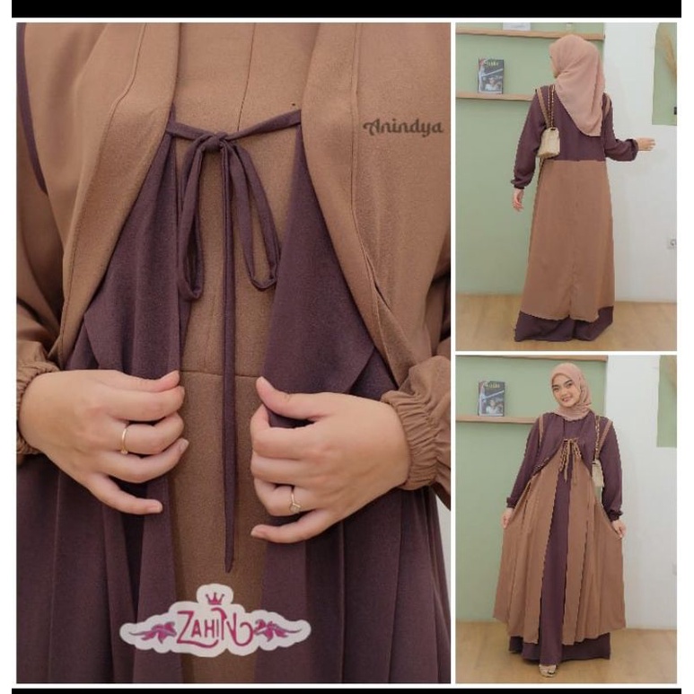 BISA COD | DRESS ANINDYA ORI BY ZAHIN | DRESS ITY CREPE ORI ZAHIN | GAMIS ANINDYA BAHAN ITY CREPE BEST SELLER | GAMIS BUSUI MURAH | DRESS BUSUI