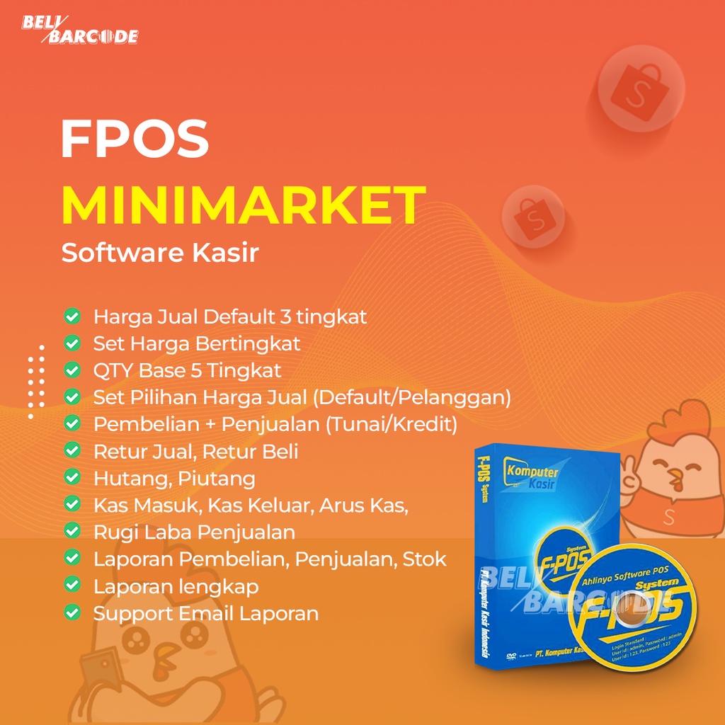 Software System F-Pos Minimarket Program Kasir Retail Minimarket Full Version Original