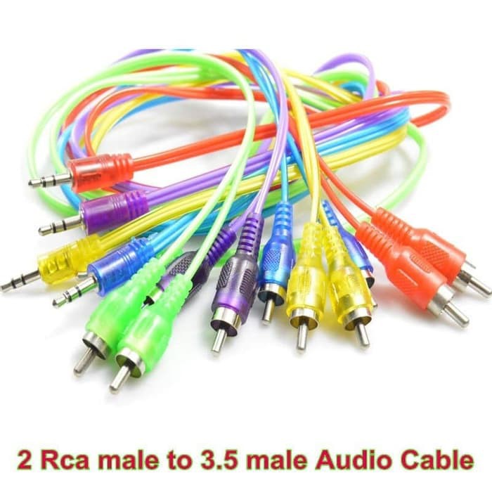 Kabel Audio Aux 2 In 1 Handphone To Speaker Jack 3.5mm