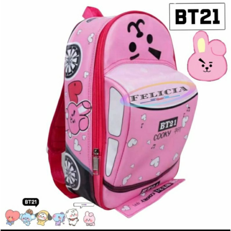 Ransel BT21 BTS anak Paud/PG Motif Mobil Tas ransel anak perempuan