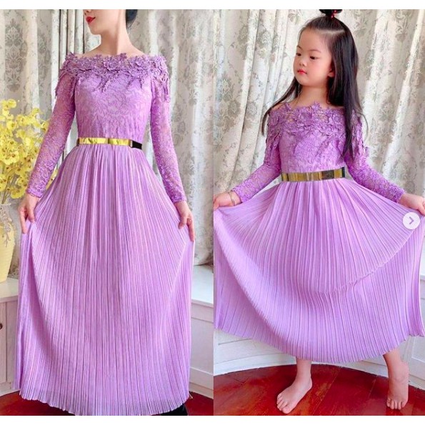 Vanesha Margaretta - Maxi brukat gamis pesta 9705-1