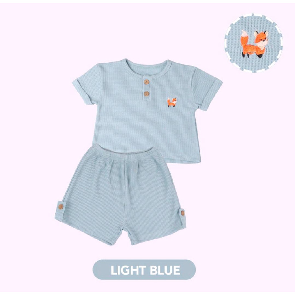 MOOI SHIRT WAFFLE SET / SETELAN ANAK