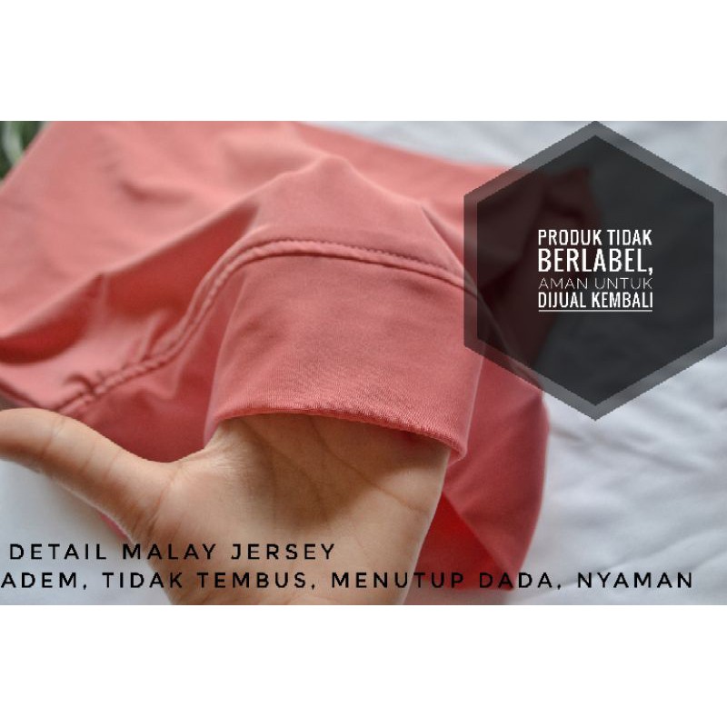 READY - Hijab Bergo Malay Jersey Premium Malie Instan Murah / Khimar Jihan (MJ)-3