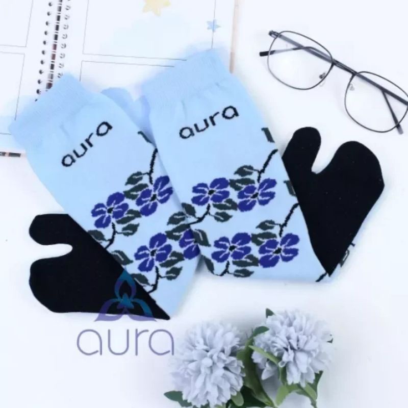 Kaos kaki Jempol AURA motif warna