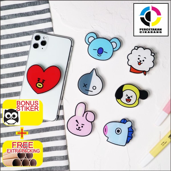 Promo Griptok Akrilik BT21 BT 21 Popstand Pop Stand Akrilik Karakter Socket - TATA Elegan