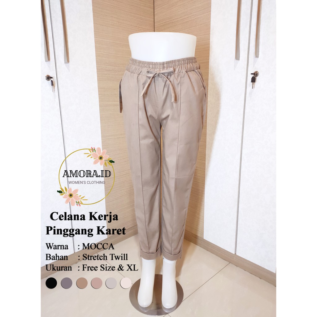 AMORA Celana kerja Wanita /Celana Jumbo 4L,2L,XL AM