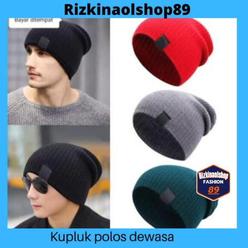 TOPI KUPLUK PRIA KEREN DEWASA TOPI PRIA BEANIE WANITA RAJUT DISTRO MUSIM DINGIN WINTER