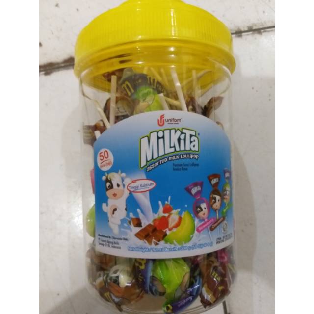 

Milkita lolypop toples isi 50 pcs