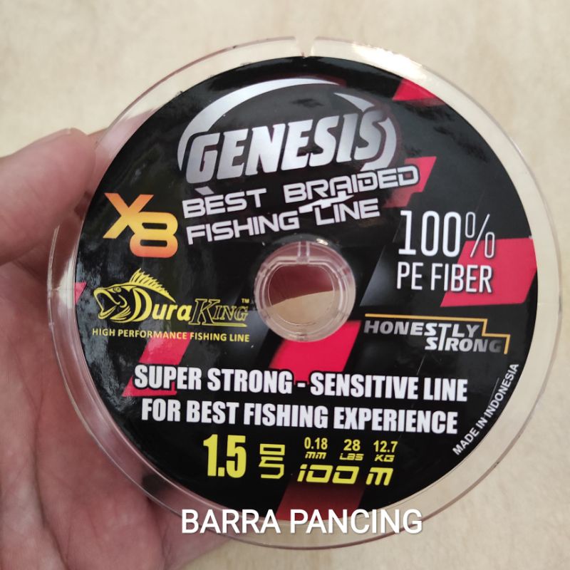 PE GENESIS X8 1.5 28lb Senar Kuat Sensitif Casting