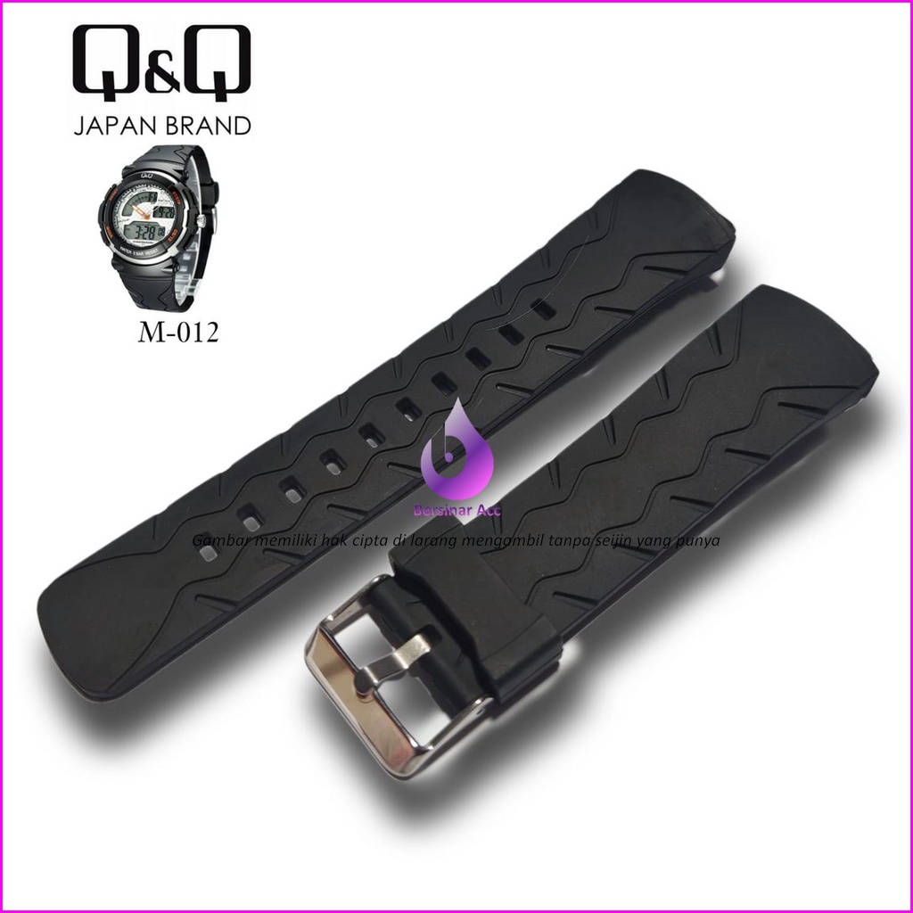 Tali Jam Tangan Strap Q&amp;Q M-012 QnQ M 012 Black