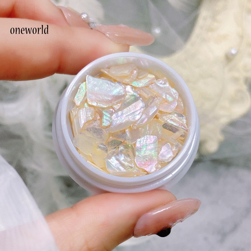 (ord) Ornamen Kerang Abalone Sequin Asimetris 3D Aksesoris Nail Art / Manicure DIY