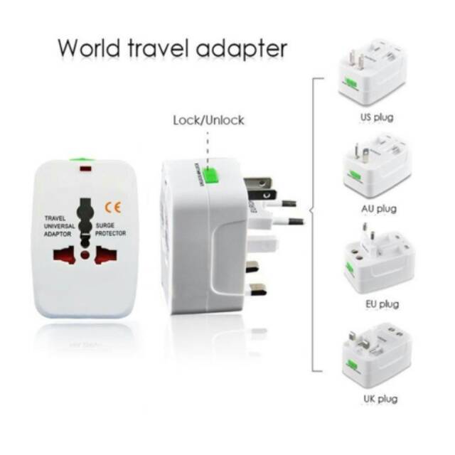 Travel Adaptor Multi Fungsi / Steker Serbaguna / Bisa untuk semua negara / EU, AU, UK dan US Plug