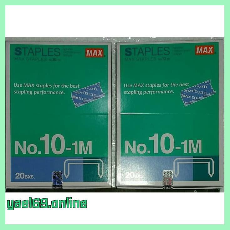 

Isi Staples Max No.10 1 Pack Isi 20 Box Kecil