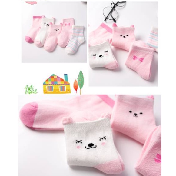 KK8-Kaos Kaki Anak Laki Perempuan Set 5in1