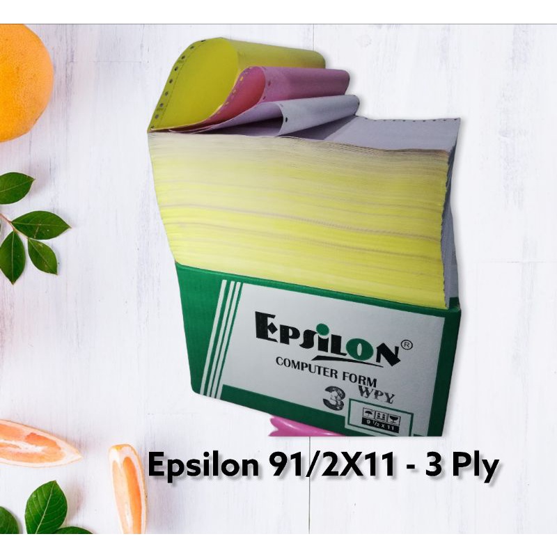

Epsilon kertas Continious form 91/2x11 3 Ply Ncr