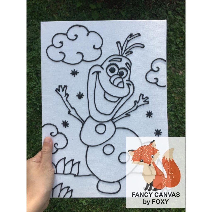

UPDATE KANVAS LUKIS ANAK OUTLINE TIMBUL GAMBAR - FROZEN OLAF PERALATAN MELUKIS ANAK