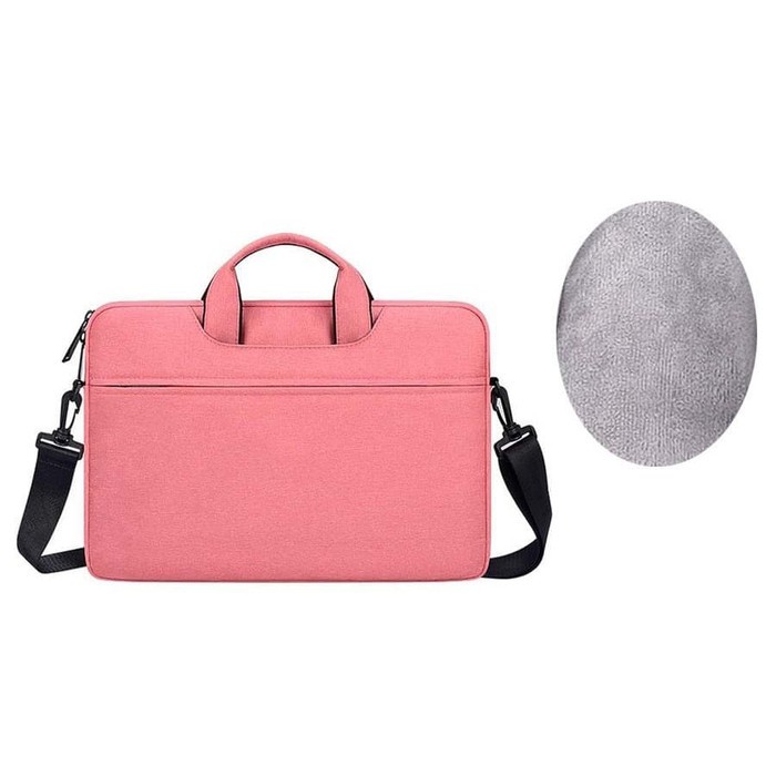 Tas Laptop Slempang Nylon Waterproof 11 12 13 14 15 16 inch pink