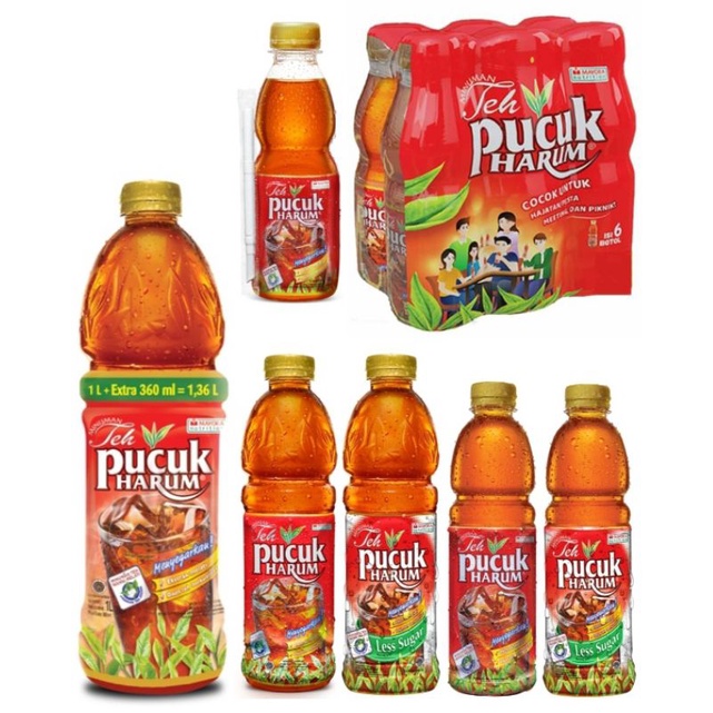 

(instant saja) Teh Pucuk Harum Aneka minuman teh Jasmine Less sugar