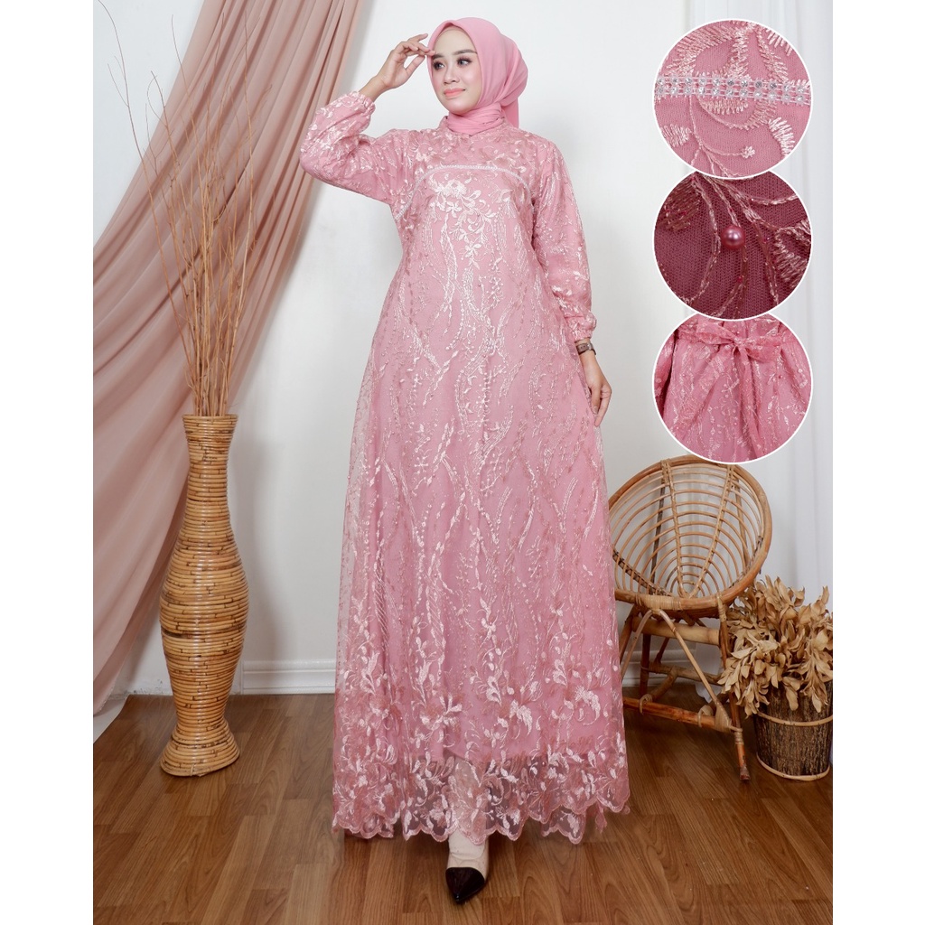 Gaun Gamis Dress Kebaya Pesta Kondangan Wanita Murah Berkualitas Premium By Santiank